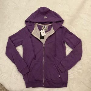 TNA Cozy Fleece Zip Purple Hoodie XS